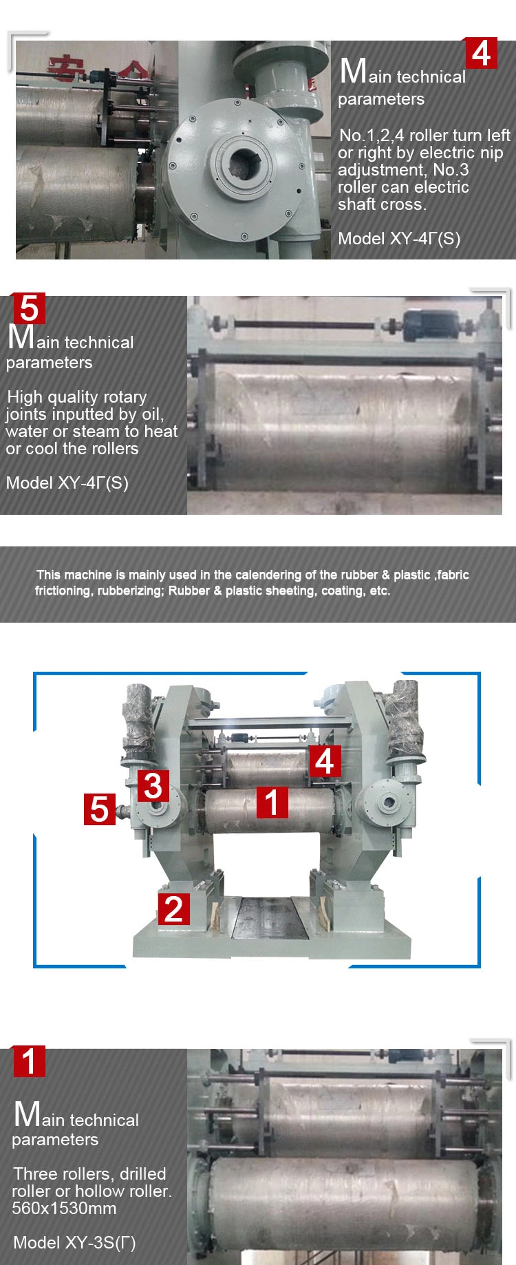 Xy-3 1500 PE Film Making Machine Rubber Mixer Calender Machine for Sale