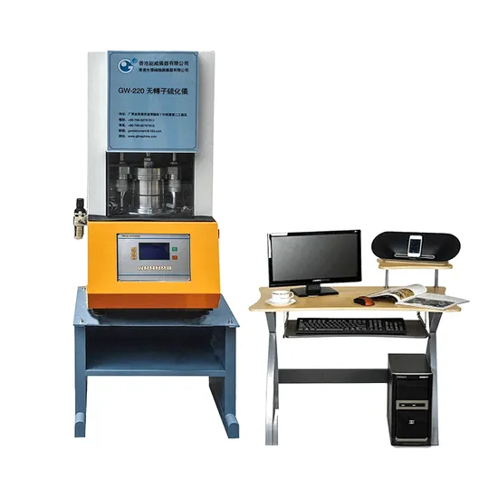 Computer Servo System Rubber Testing Machine No Rotor Vulkameter Rheometer Electric Rubber Vulcanizing Press Machine (GW-220)