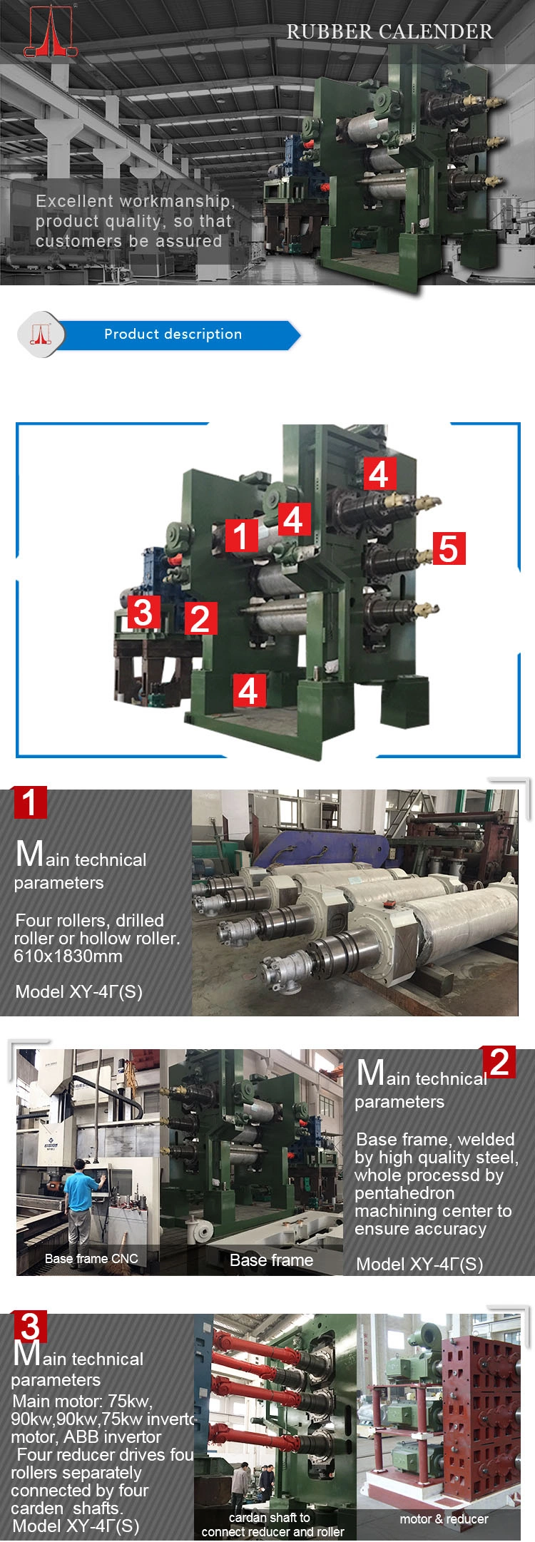 Xy-3 1500 PE Film Making Machine Rubber Mixer Calender Machine for Sale