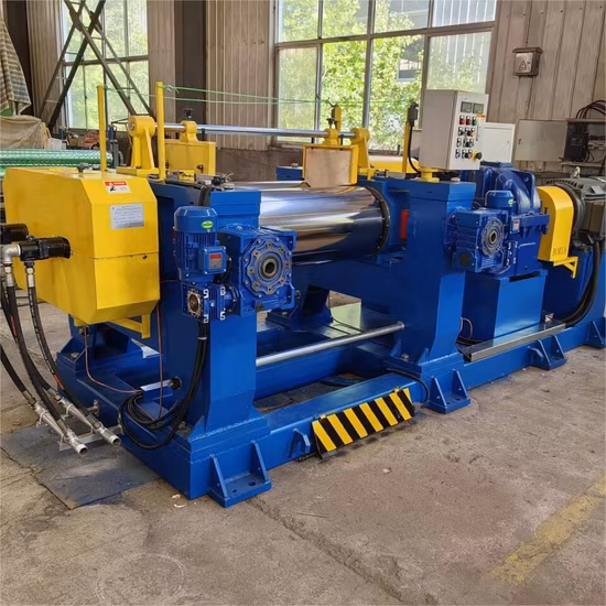 Mulino di miscelazione aperto a due rulli in gomma con cuscinetto da 18 pollici